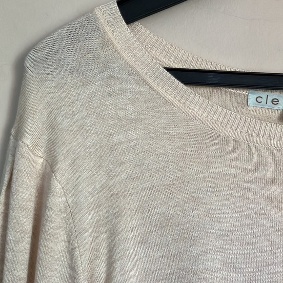 Cleo petites short sleeved knit blouse neutral beige / cream size XL - Picture 4 of 9